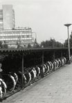 169256 Gezicht op de overdekte rijwielstalling bij het N.S.-station Utrecht Overvecht te Utrecht.